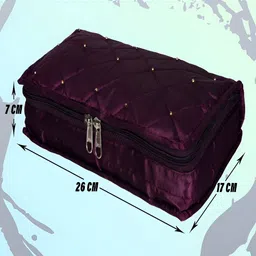 Kuber Industries Burgundy 3 Pcs Reusable Jewellery Organisers image 5