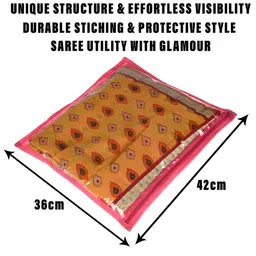 Kuber Industries Pink & Transparent 12 Pieces Printed Reusable Drawer Organisers image 4