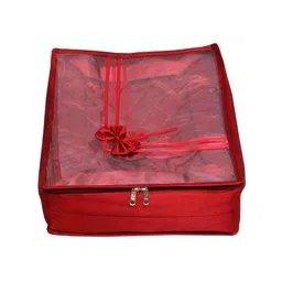 atorakushon Set Of 8 Maroon Solid Saree Organisers image 5