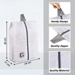 Kuber Industries Grey 12 Pieces Printed Shoes Organiser image 2