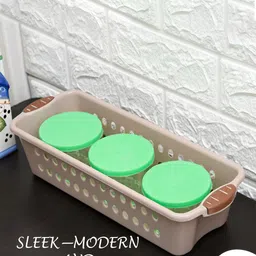 Kuber Industries Peach-Coloured 4 Pieces Multi-Utility Organisers image 3