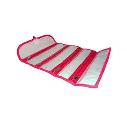 atorakushon Set Of 2 Pink & White Printed Jewellery Makeup Bag Storage Organisers image 5