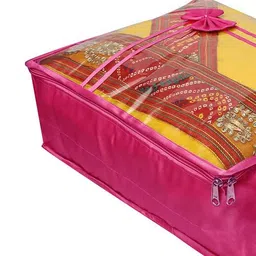 atorakushon Set Of 5 Purple Solid Saree Organisers image 4