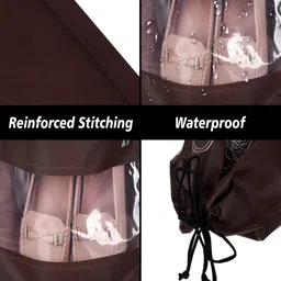 Kuber Industries Brown & Transparent 10 Pieces Waterproof Shoes Organisers image 3