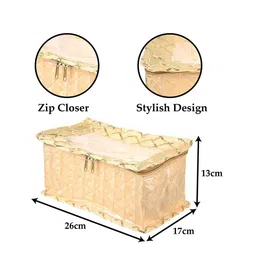 Kuber Industries Cream-Coloured Self-Designed Jewellery Organiser image 3