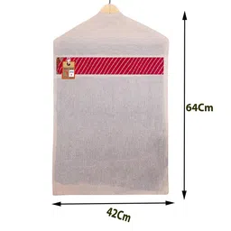 atorakushon Set of 3 Off-White Cotton Hanging Saree Covers image 5