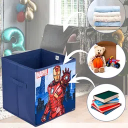 Kuber Industries Navy Blue & Red 4 Pieces Marvel Ironman Printed Drawer Organisers image 2