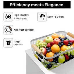 UMAI White & Brown Textured Metal Multi-Utility Organisers image 4