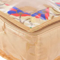 Kuber Industries Unisex Gold Jewellery Organiser With 10 Transparent Pouches image 5