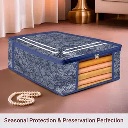 Kuber Industries Navy Blue 9 Pieces Printed Drawer Organiser image 3