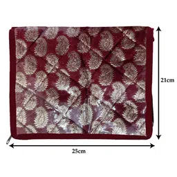 Kuber Industries Maroon Printed Laminated Portable Jewellery Organizer With 4 Pouches image 4