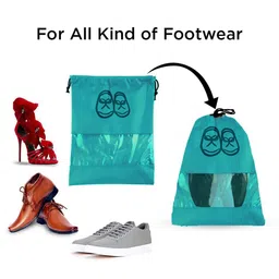 Kuber Industries Set of 12 Portable Drawstring Shoe Cover image 2