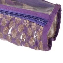 Kuber Industries Set Of 4 Purple & Gold-Coloured Printed PVC Bangle Organizers image 3