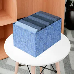 Kuber Industries Blue 2Pcs Reusable Trouser Box Organisers image 5