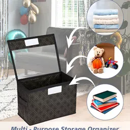 Kuber Industries Black & Gold Toned Printed Water Resistant Multi-Utility Organisers image 5