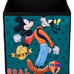 Kuber Industries Cream Colour & Green Disney Printed 2 Pcs Multi-Utility Organisers 33 LTR image 3