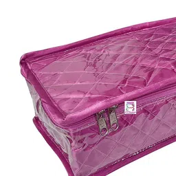 atorakushon Purple Solid Set Of 2 Jewellery Oraganizer with 5 Pocket  Pouches image 2