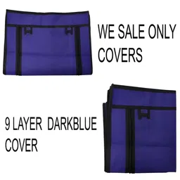 Urban Choice Blue and Black 9-Layers Collapsible Shoe Rack image 5