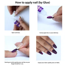 BEROMT 12 Pcs Long-Lasting Reusable Lightweight Salon Finish Press on Nail Tips- Shade 166 image 3