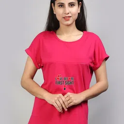 SillyBoom Typography Printed Round Neck Cotton Regular Maternity T-shirt-picture-12