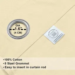 the linen company 152 cm (5 ft) Window Cotton Room Darkening Curtain Single Curtain image 3