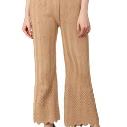 jmb Women Regular Fit Beige Wool Trousers-picture-13