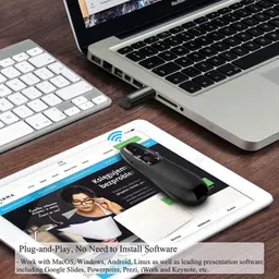 Jihaan Presenter Slide Changer Controller with USB Receiver for Mac black Professional Laser Pointer Presenter Slide Changer Controller Presenter image 3