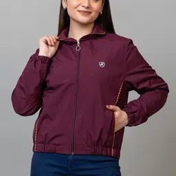 Yaqr Women Crop Windcheater Jacket Striped Women Wind Cheater-picture-36