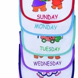 goyoo Baby Bib Set-7 Pcs (Monday to Sunday) | Waterproof & Washable| Feeding Bibs-picture-27