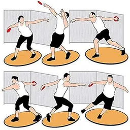 lyger SPORTS Combo Rubber Discus Throw 1 kg, Black (set of 2) Bronze Discus Throw Disc image 2