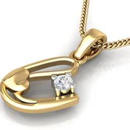 avsar Janvi 14kt Yellow Gold Pendant image 3