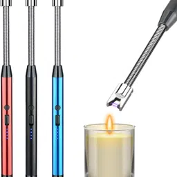 nd brothers Electric Lighter for Candles Rechargeable Electric Gas Lighter, Home Use ND131 Usb Lighter 360 Deg Flexible Neck Arc Lighter For Kitchen,Barbecue,Candles ND79 Pocket Lighter image 1