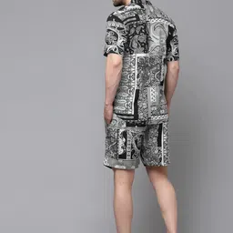 rigo Men Night Suit Set Black Printed image 2