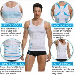 olsic Tummy Tucker Vest Slimming Body Shaper Abs Abdomen Slim N Lift Men Vest image 3