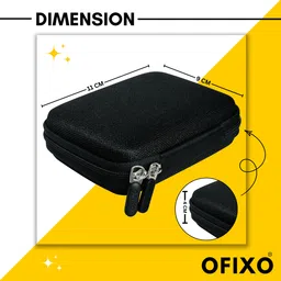 OFIXO SSD Case Portable Carrying for Kingston XS2000 Storage Bag (Hard|EVA|Black) Hard Disk Skin image 4