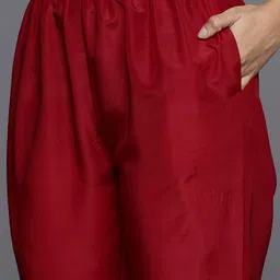 libas Women Silk Blend Kurta Churidar Dupatta Set image 5