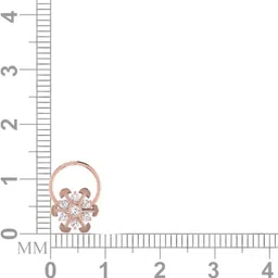 avsar Anura 18kt Diamond Rose Gold Nose Wire image 4