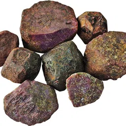 shubhanjali Natural Ruby Rough Raw Stone 200 Grams Red Ruby Raw Stones for Reiki Healing Crystal Rock Chunk Loose Gemstone Regular Asymmetrical Crystal Stone image 1