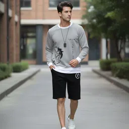 cnw Tshirt Regular Shorts Western Set-picture-30