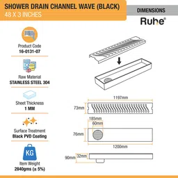 ruhe Floor Stainless Steel Push Down Strainer image 2