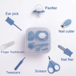minku creations Baby Grooming Kit 7 Pcs | Nail Cutter, Scissors, Tweezer, Filer & Pacifier-picture-22
