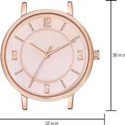zanzeer Best Quality Embossed Solid Designer Round Dial Attractive Leather Belt Analog Watch - For Women G-03 image 2