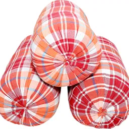 tiraz Round Bolster Pillow Cotton Geometric Bolster Pack of 3 image 2