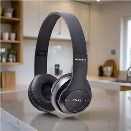 house of common Wireless Collapsible Headphones with Club Bass Soun_2Y Bluetooth & Wired Headset image 1