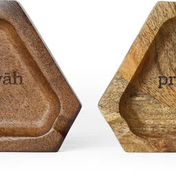 Pravah Wooden Triangle Ashtray – Home, Office (Pack of 2) Brown Wood Ashtray-picture-41