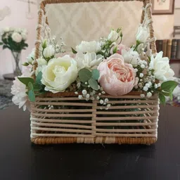 JUTE_HUT Iron, Jute Fruit & Vegetable Basket-image-0