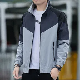 houseofcommon Men Colorblock Casual Jacket-picture-10