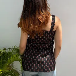 krishna priya Women Block Print, Printed Cotton Blend Straight Kurta image 2