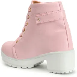 arranque Women Block Heel Boots Synthetic Leather heels with Zip Boots For Women image 4