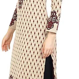 rosary Women Printed Wool Straight Kurta image 3